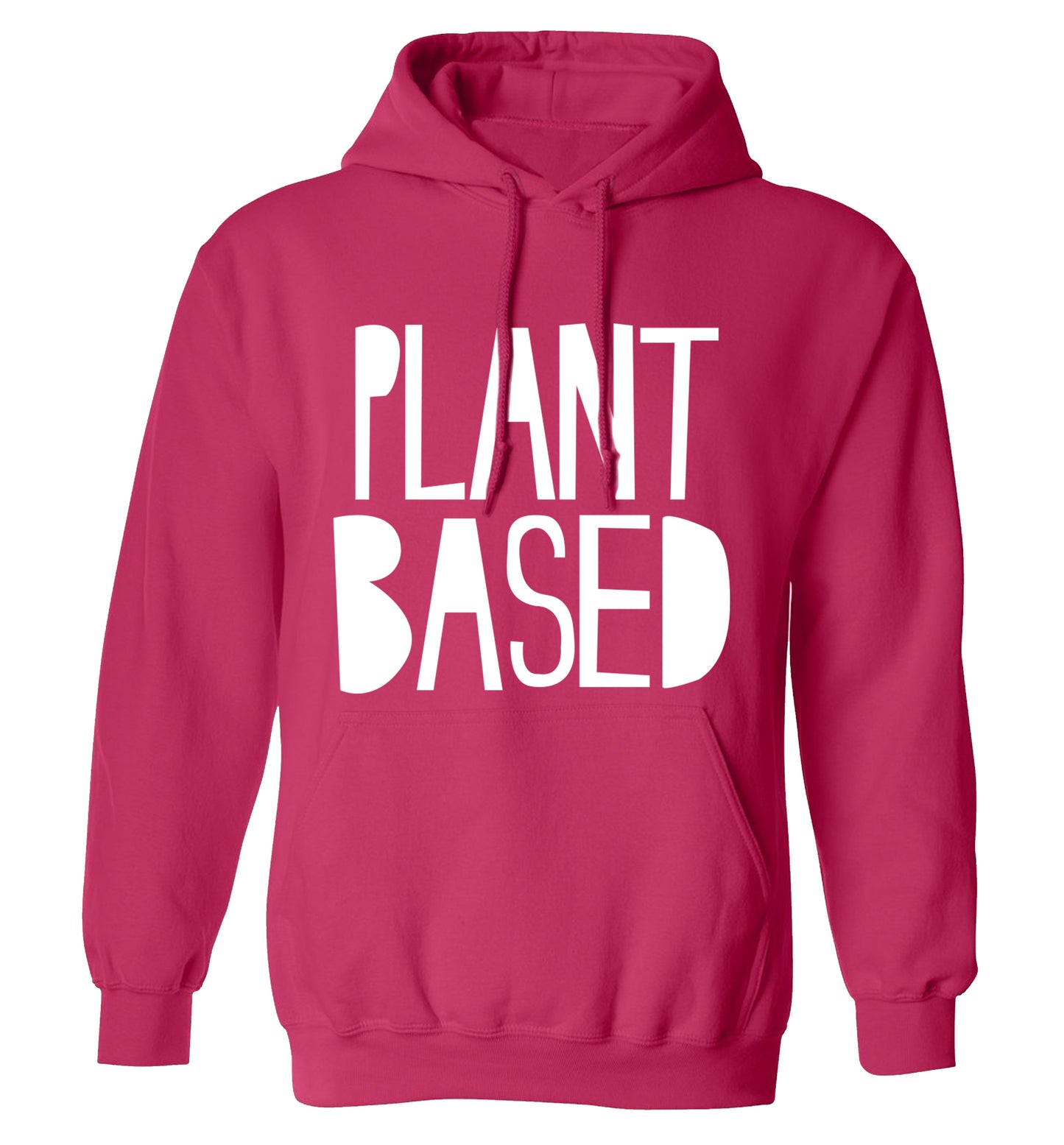 Plant Based adults unisex pink hoodie 2XL