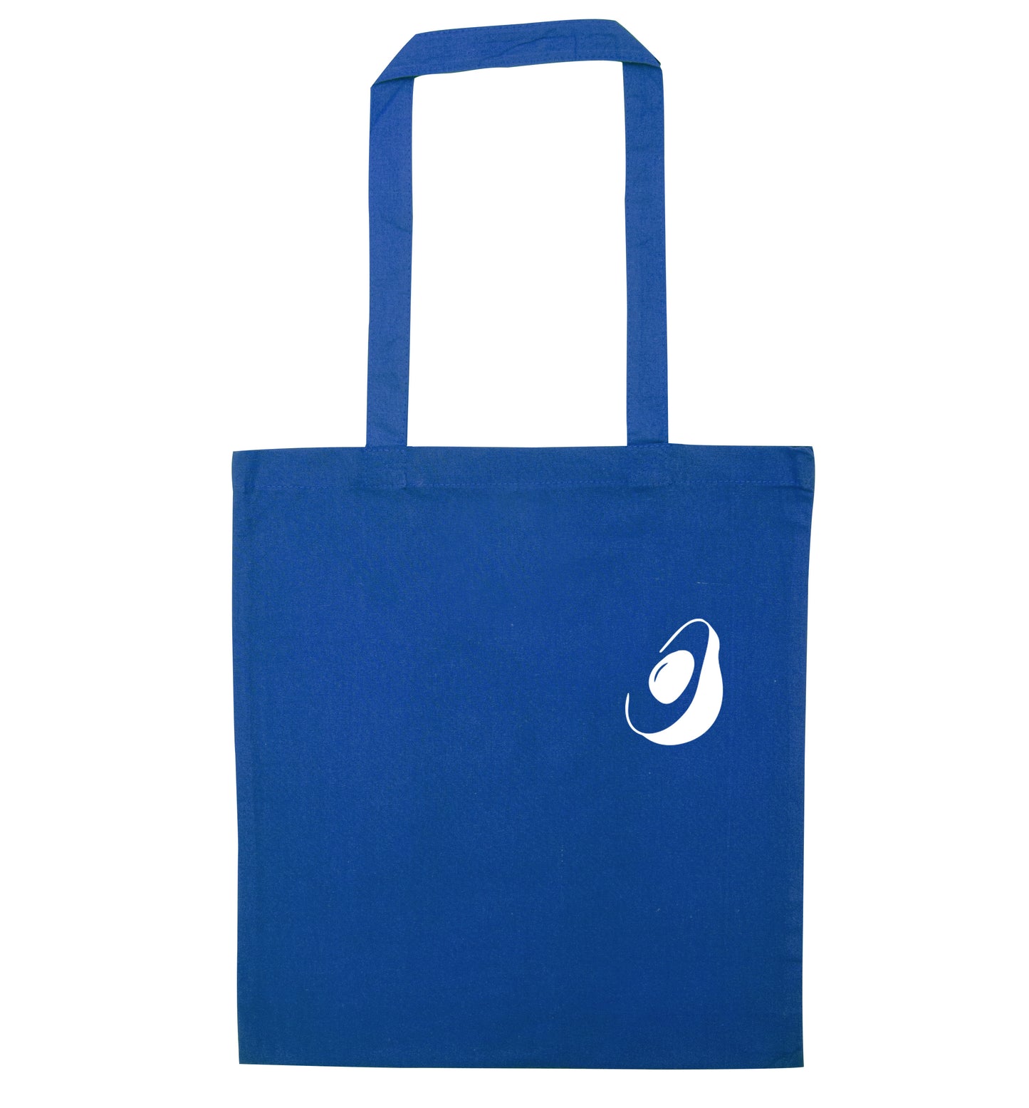 Avocado pocket blue tote bag