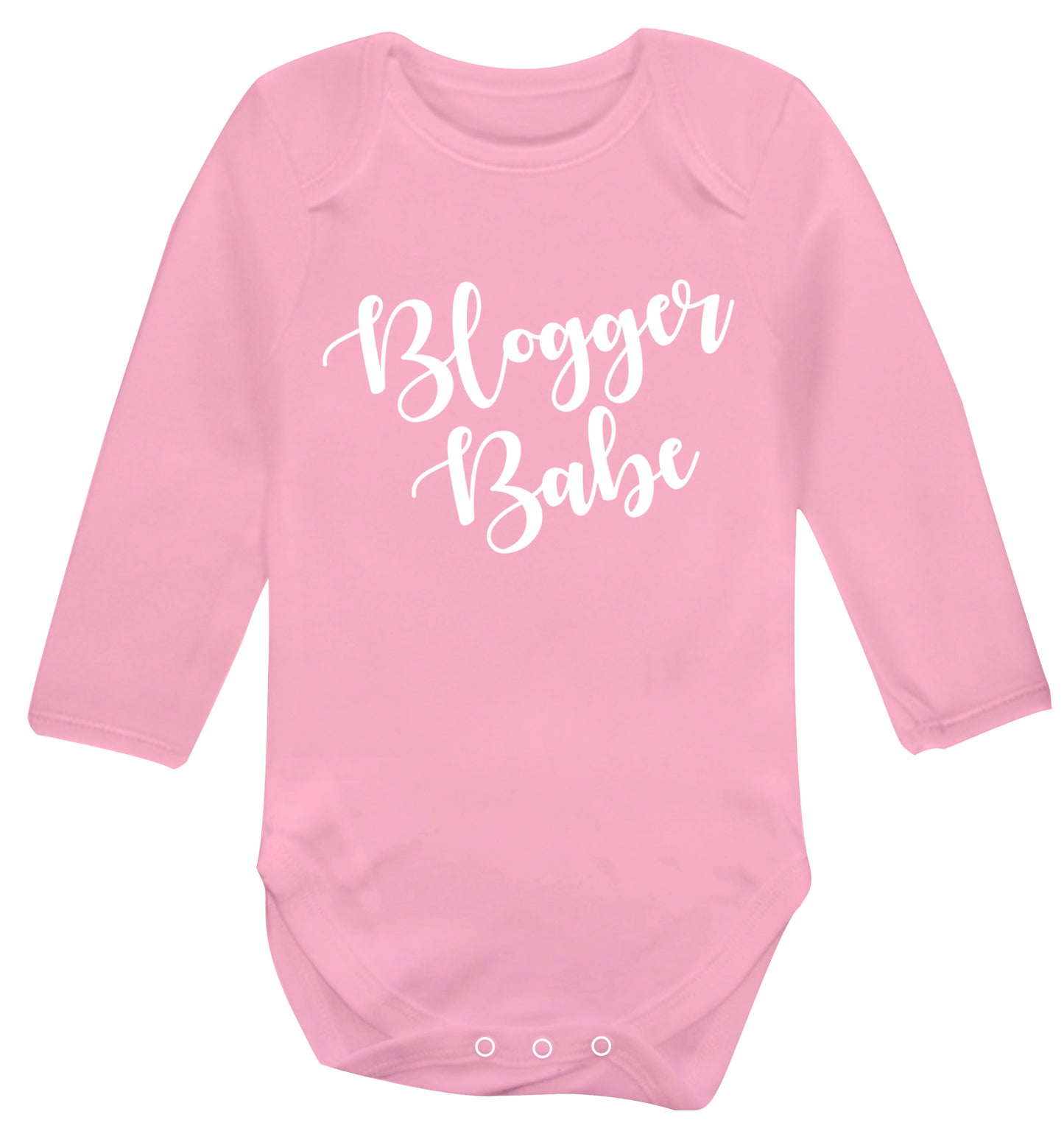 Blogger babe Baby Vest long sleeved pale pink 6-12 months