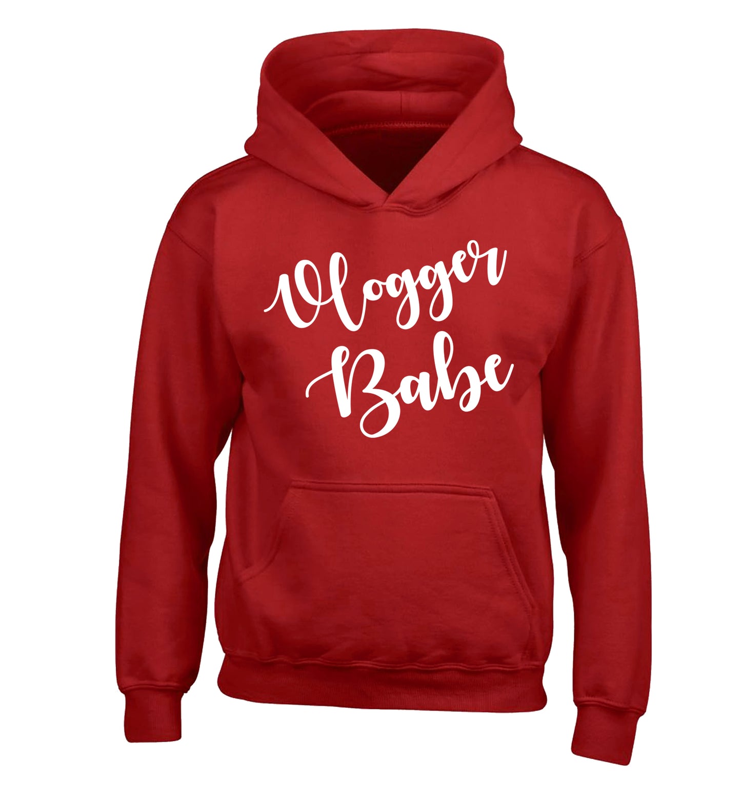 Vlogger Babe children's red hoodie 12-13 Years