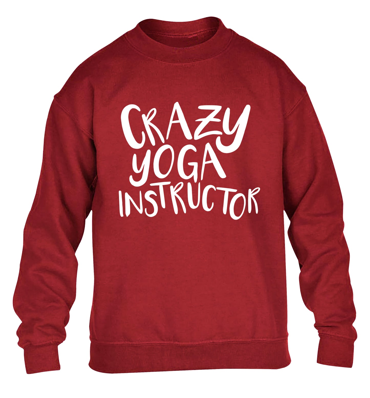Crazy yoga instructor children's grey sweater 12-13 Years
