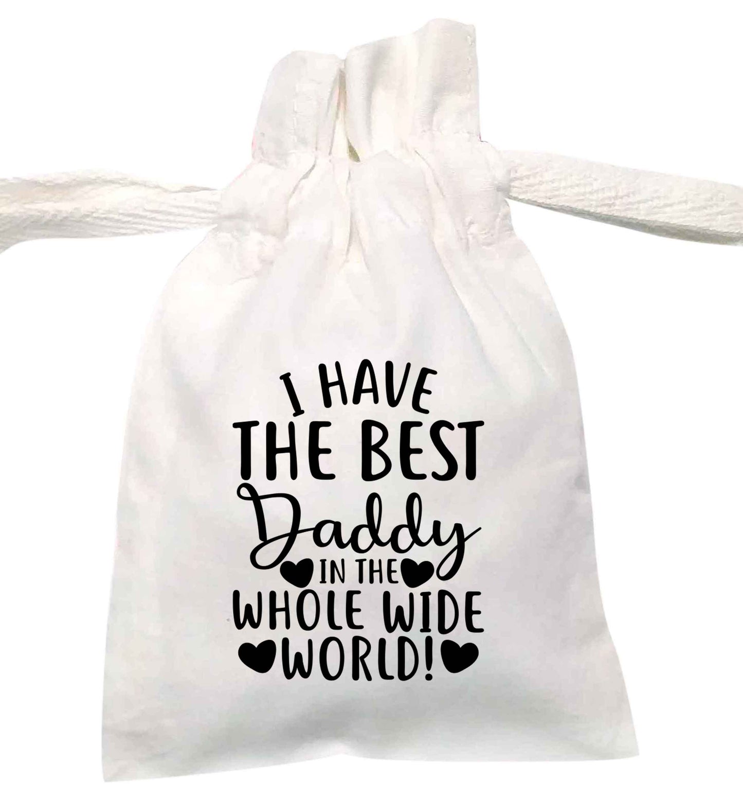I have the best daddy in the whole wide world | XS - L | Pouch / Drawstring bag / Sack | Organic Cotton | Bulk discounts available!