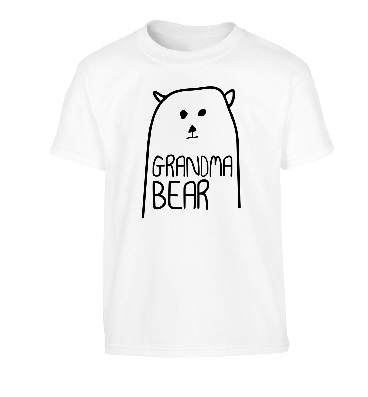 Grandma bear Children's white Tshirt 12-13 Years