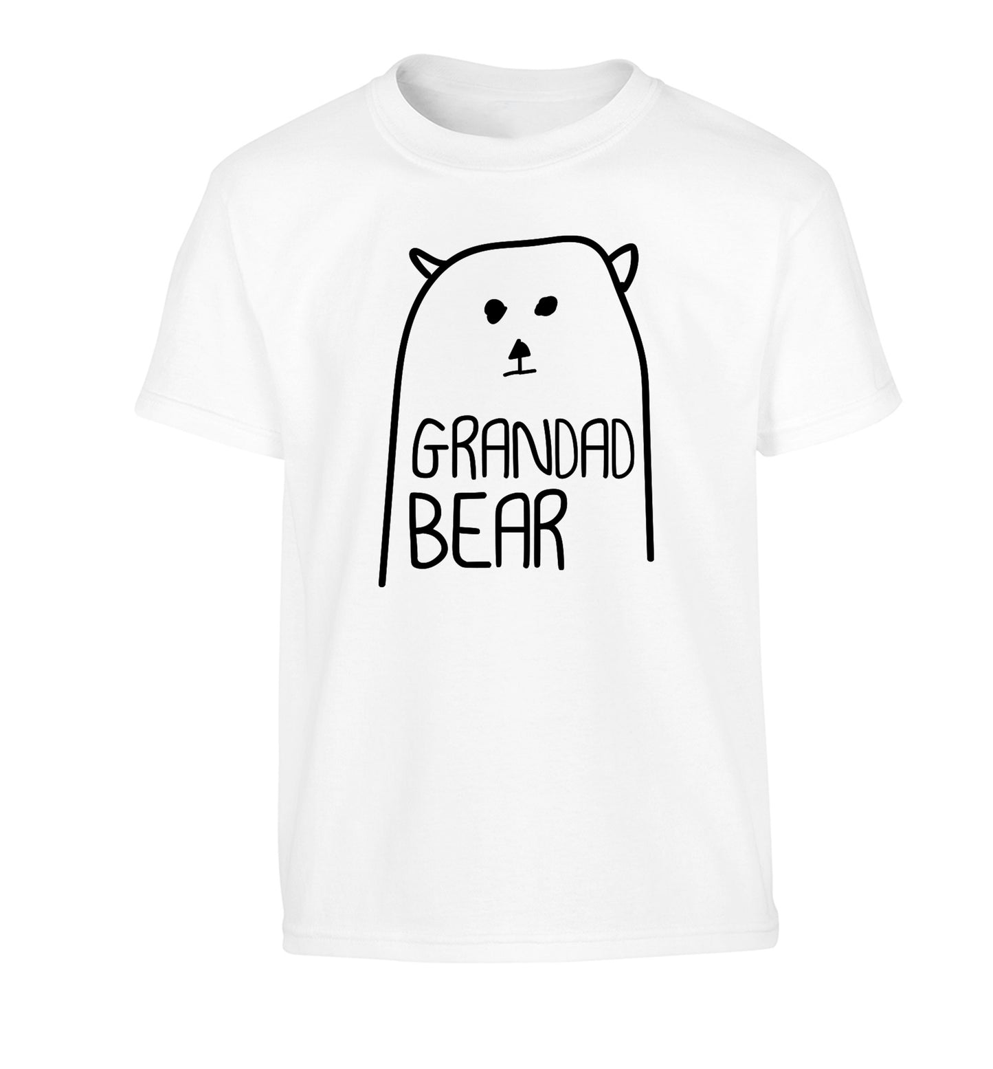 Grandad bear Children's white Tshirt 12-13 Years