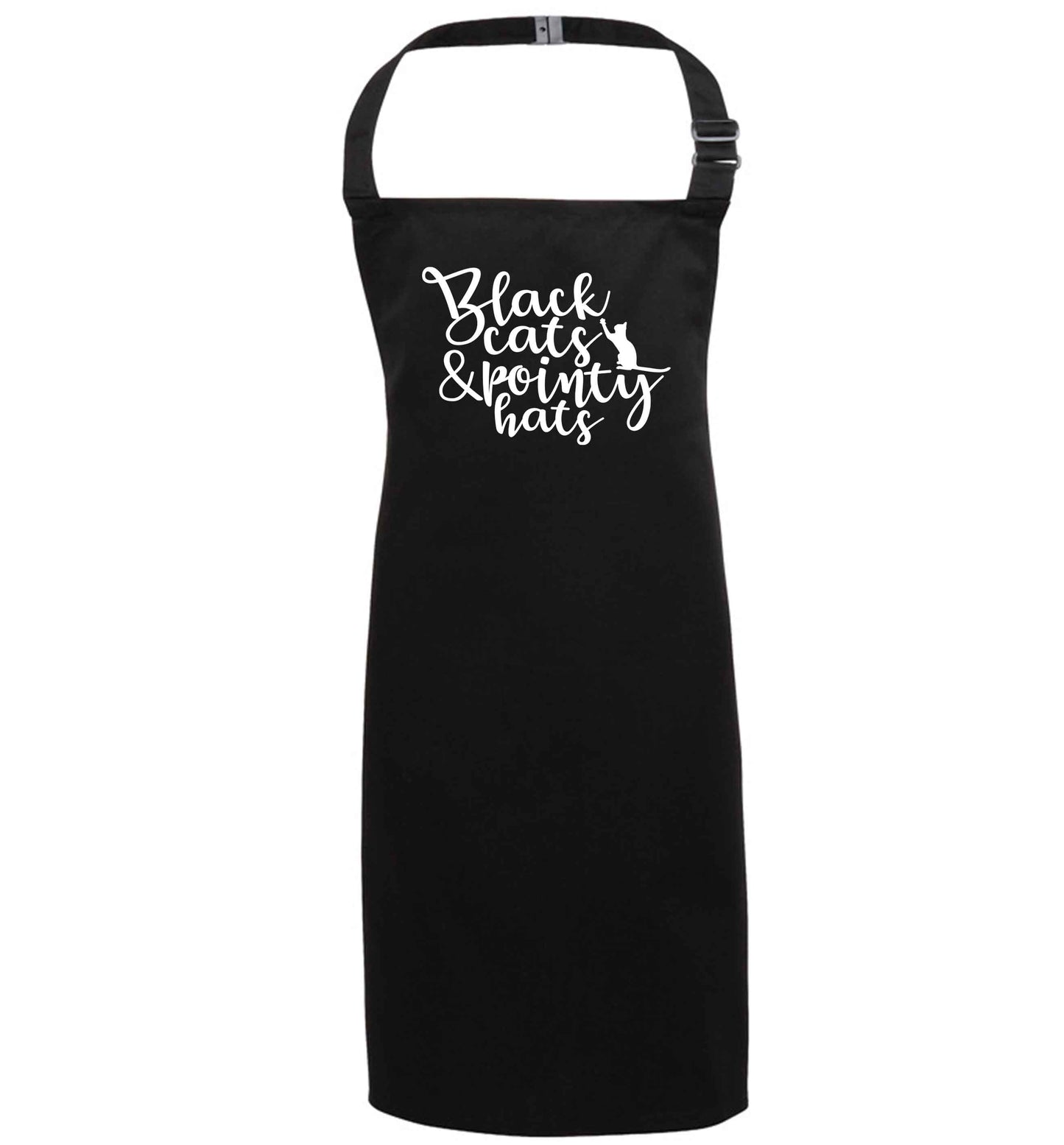 Black cats and pointy hats black apron 7-10 years