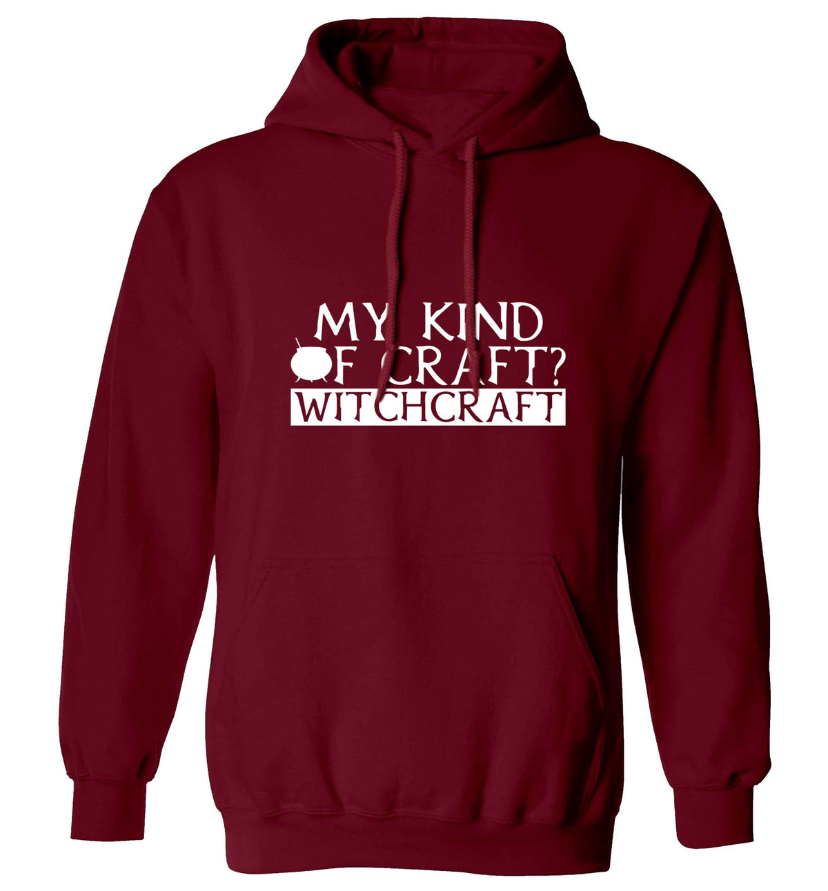 My king of craft? witchcraft adults unisex maroon hoodie 2XL