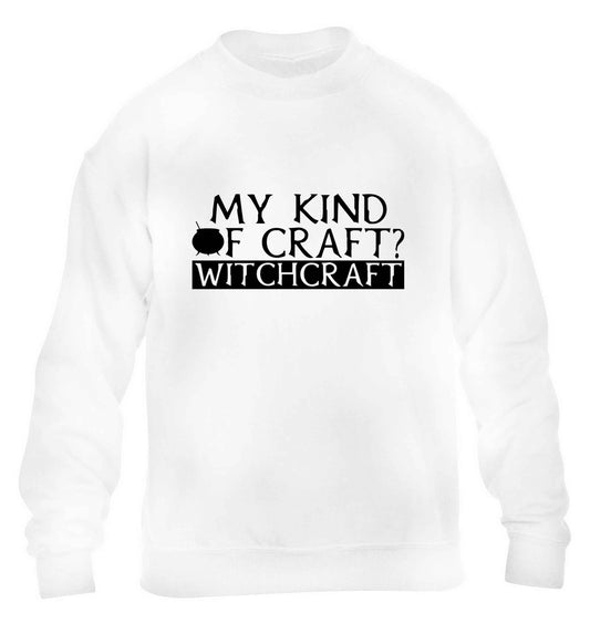 My king of craft? witchcraft children's white sweater 12-13 Years