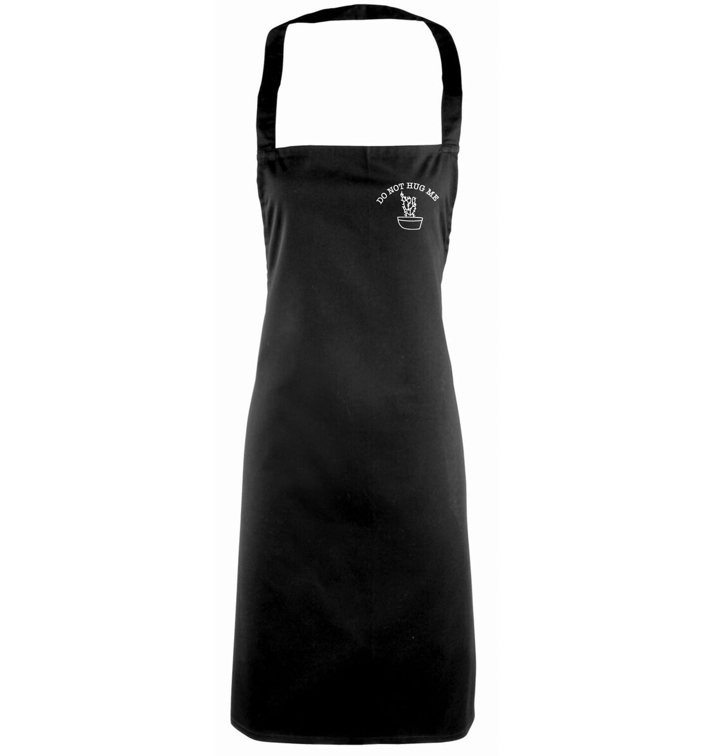 Do not hug me cactus pocket black apron