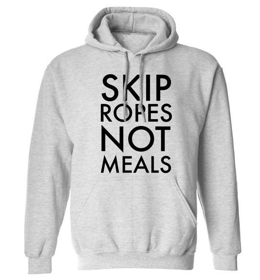 Skip Ropes Not Food adults unisex grey hoodie 2XL