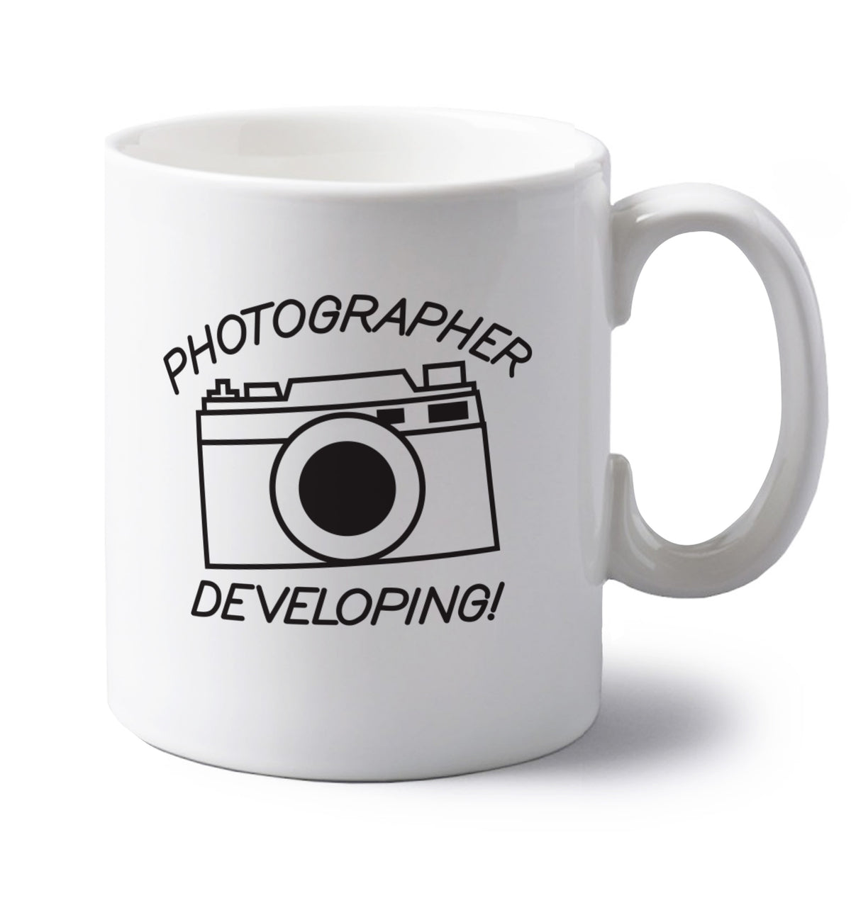 Photographer Developing left handed white ceramic mug