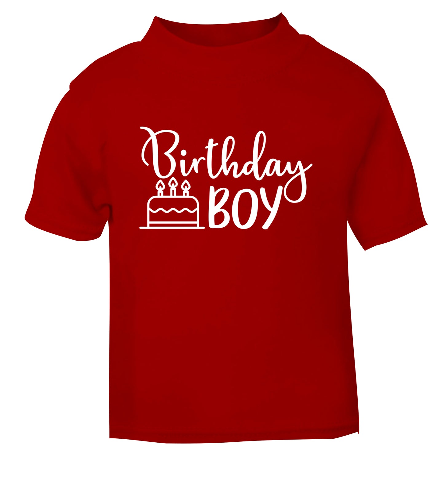 Birthday Boy red Baby Toddler Tshirt 2 Years