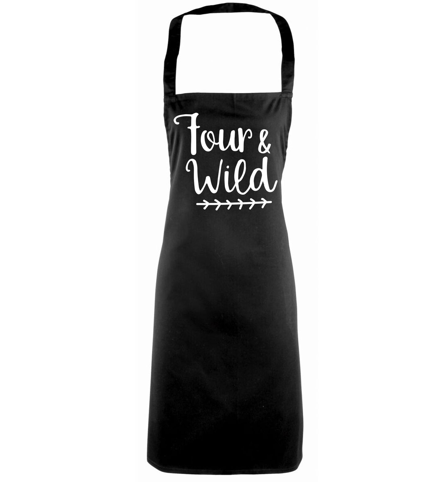 Four and wild black apron