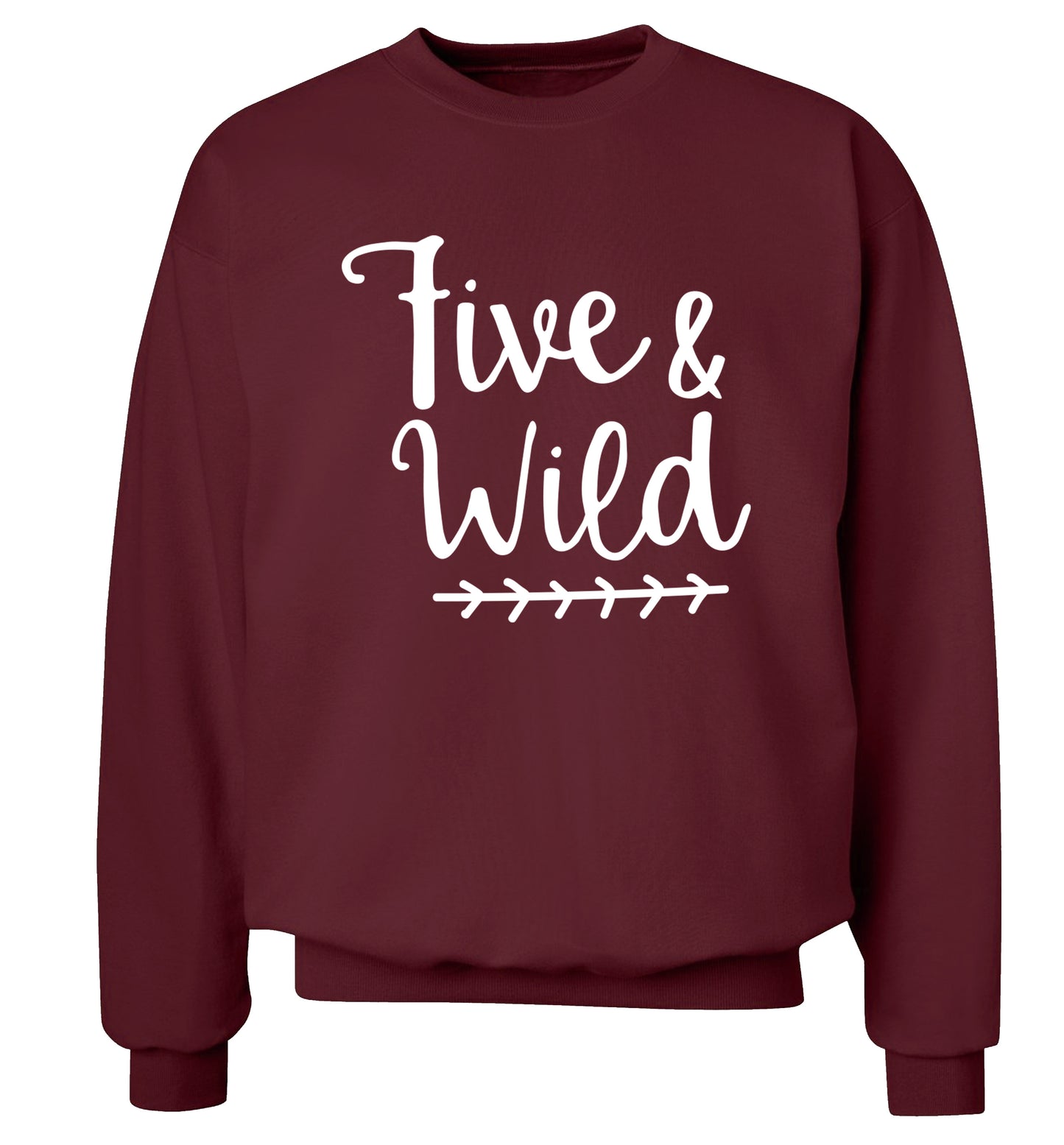 Five and wild Adult's unisex maroon Sweater 2XL
