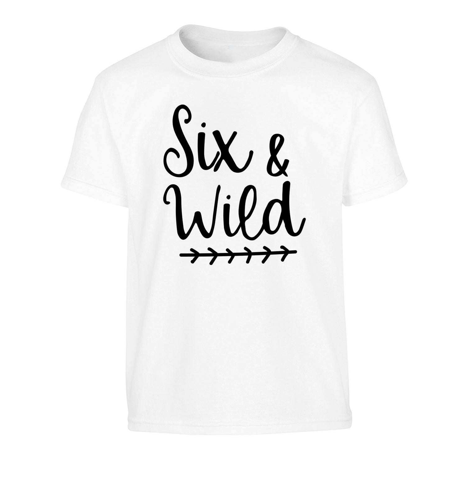 Six and wild Children's white Tshirt 12-13 Years