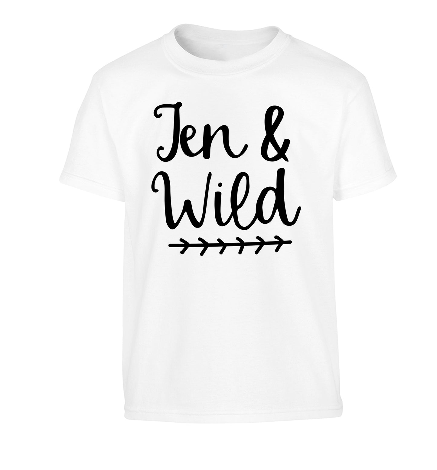 Ten and wild Children's white Tshirt 12-13 Years