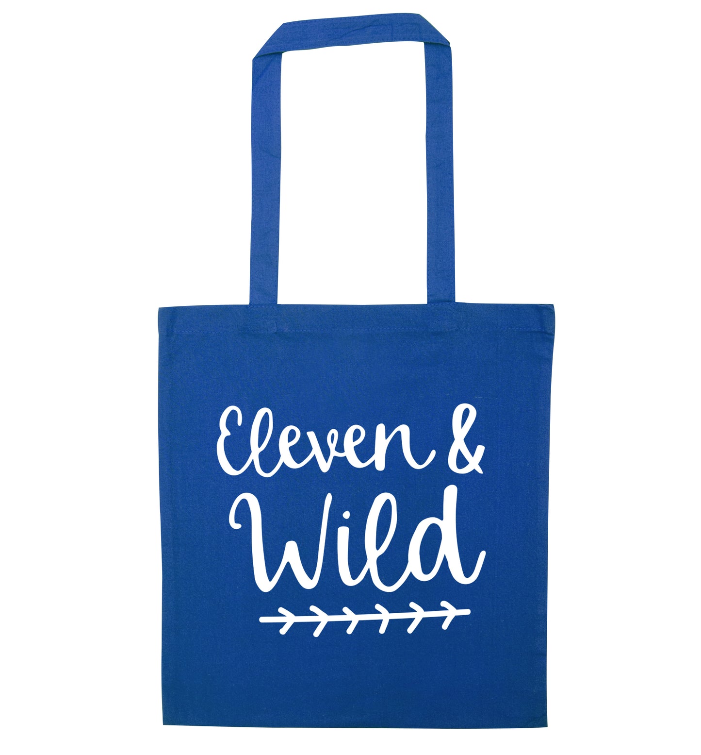 Eleven and wild blue tote bag