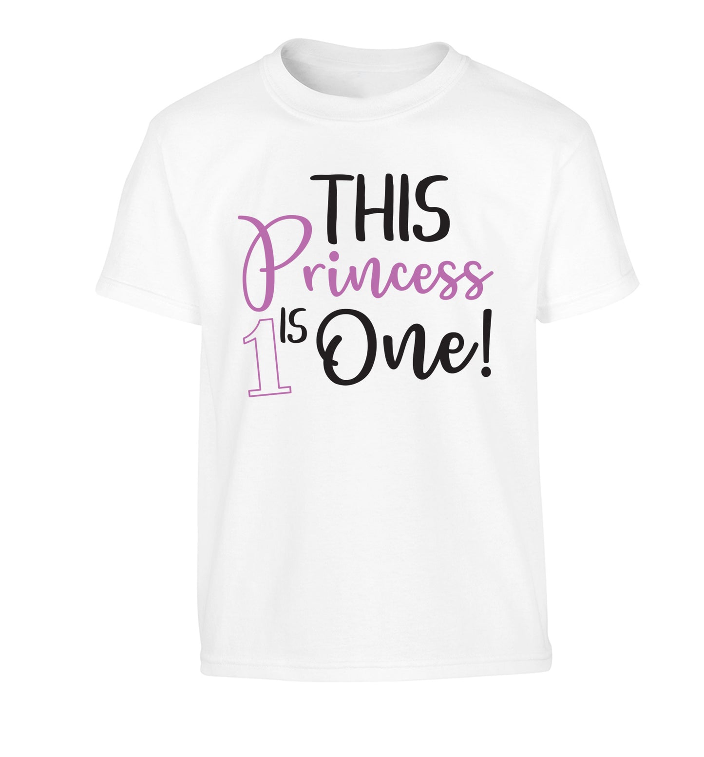 This princess is one Children's white Tshirt 12-13 Years