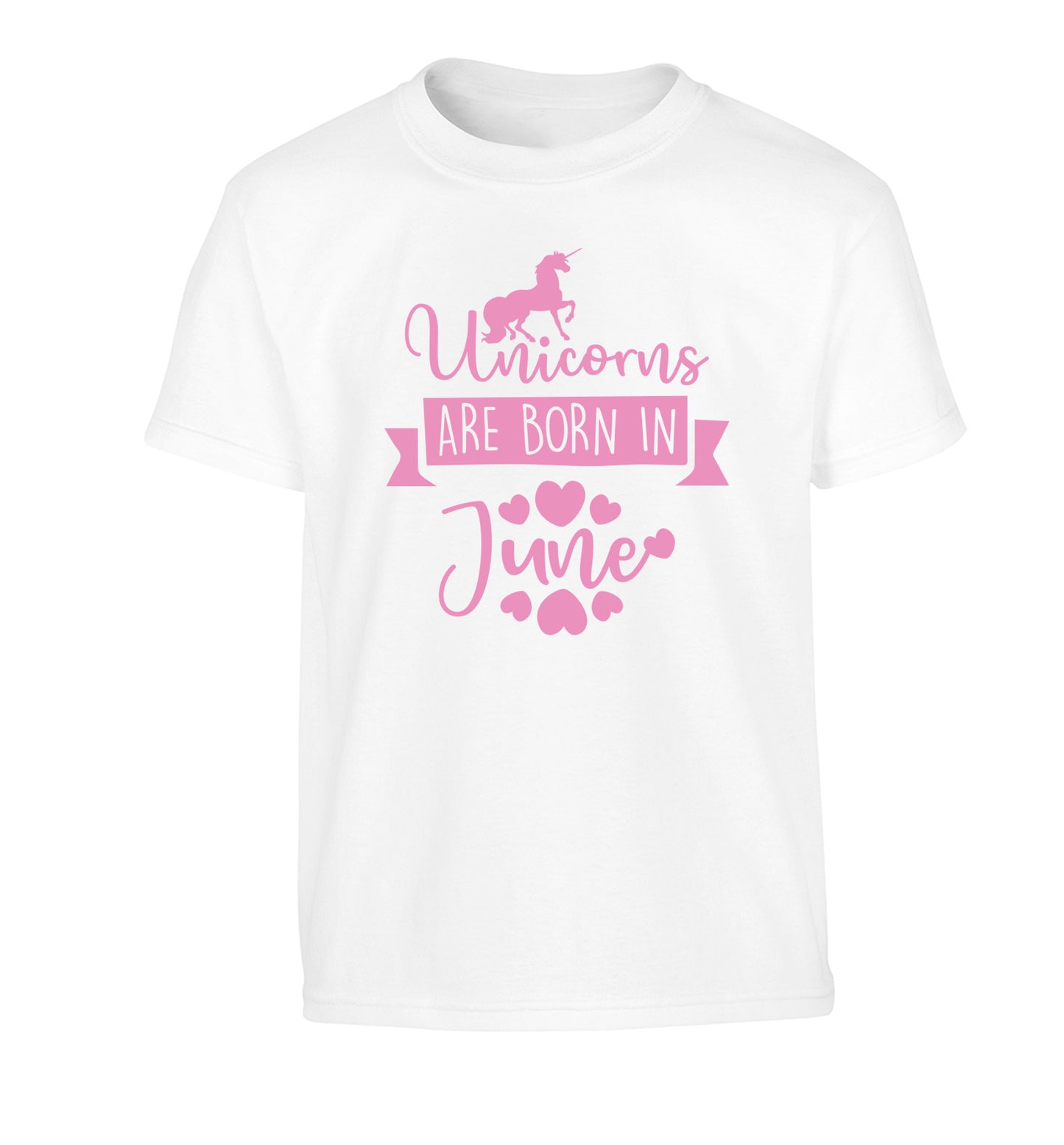 Unicorns are born in June Children's white Tshirt 12-13 Years