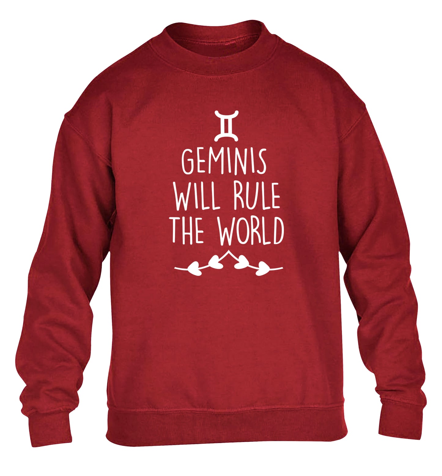 Geminis will rule the world children's grey sweater 12-13 Years