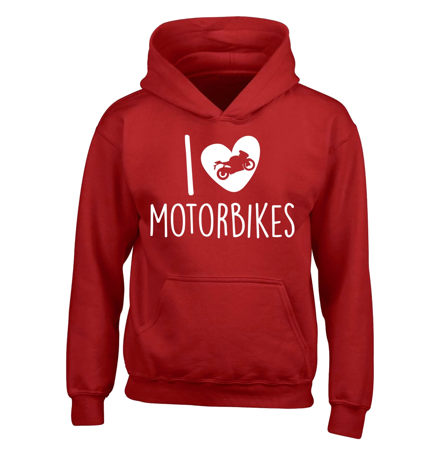 I love motorbikes children's red hoodie 12-13 Years