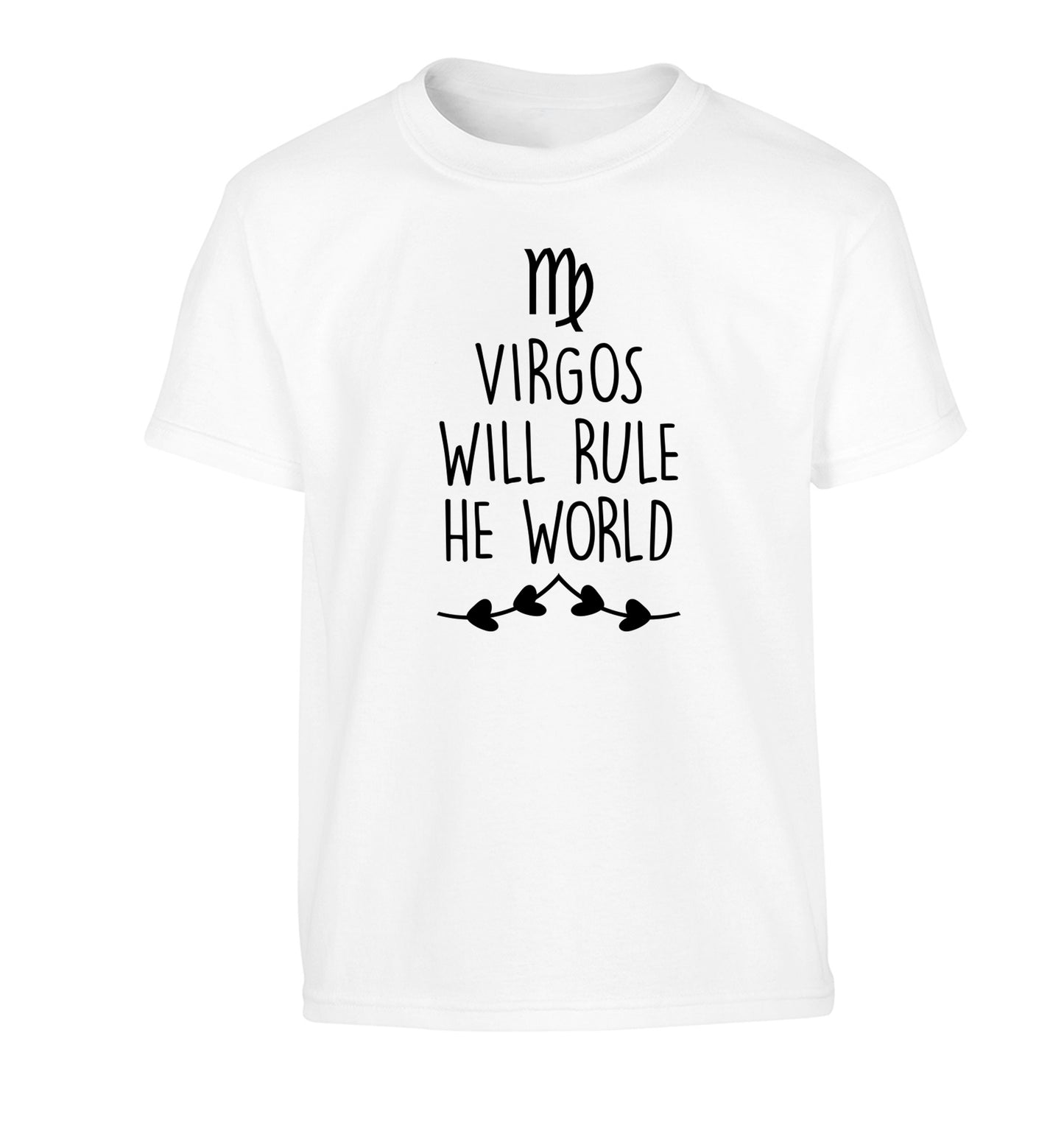 Virgos will rule the world Children's white Tshirt 12-13 Years