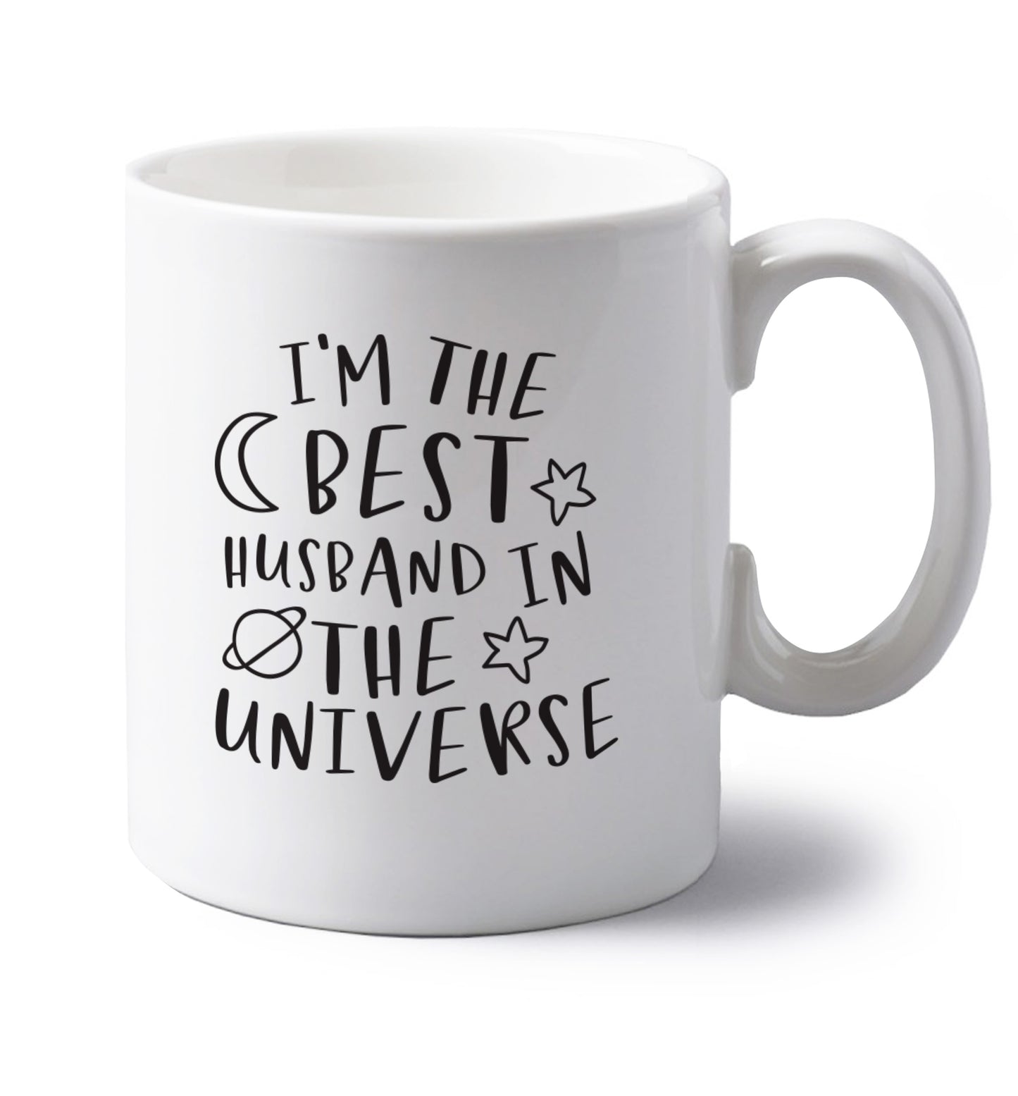 I'm the best husband in the universe left handed white ceramic mug