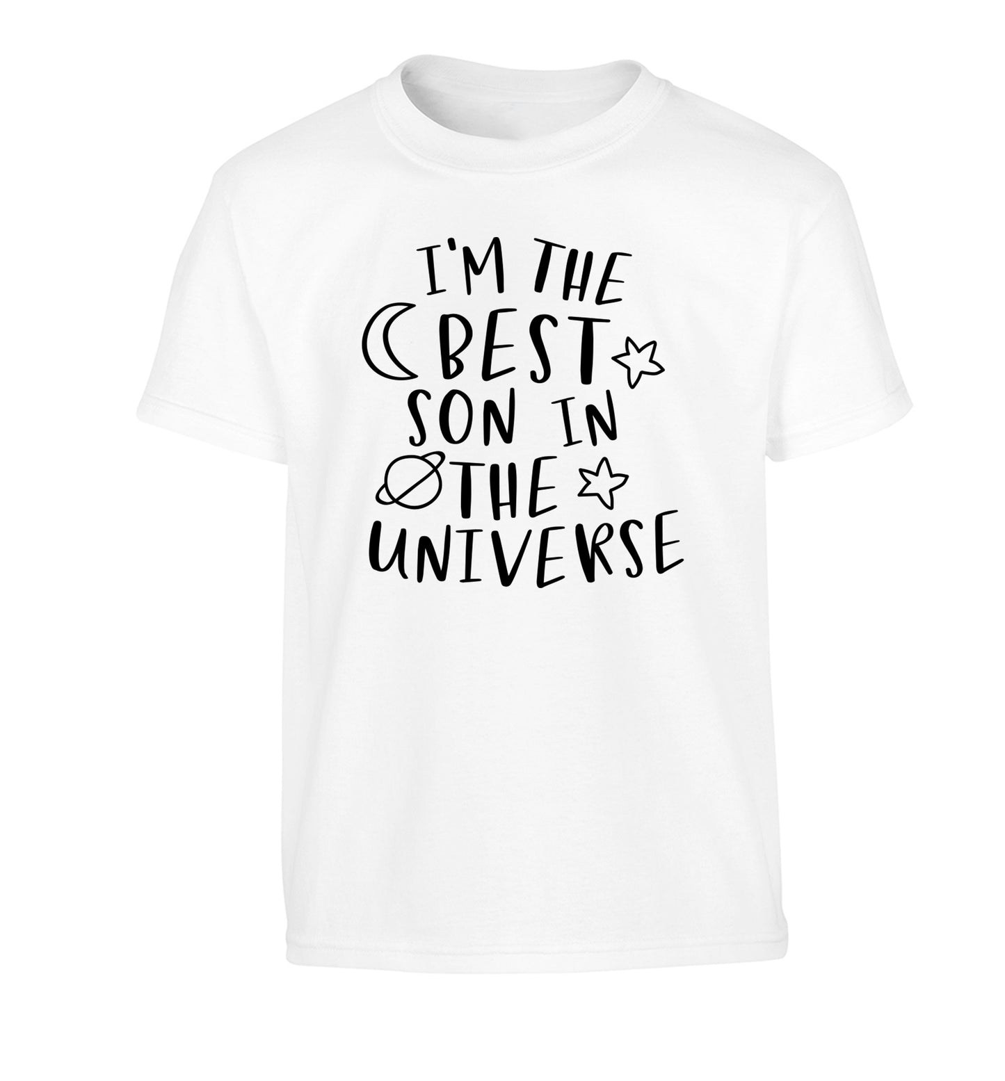 I'm the best son in the universe Children's white Tshirt 12-13 Years
