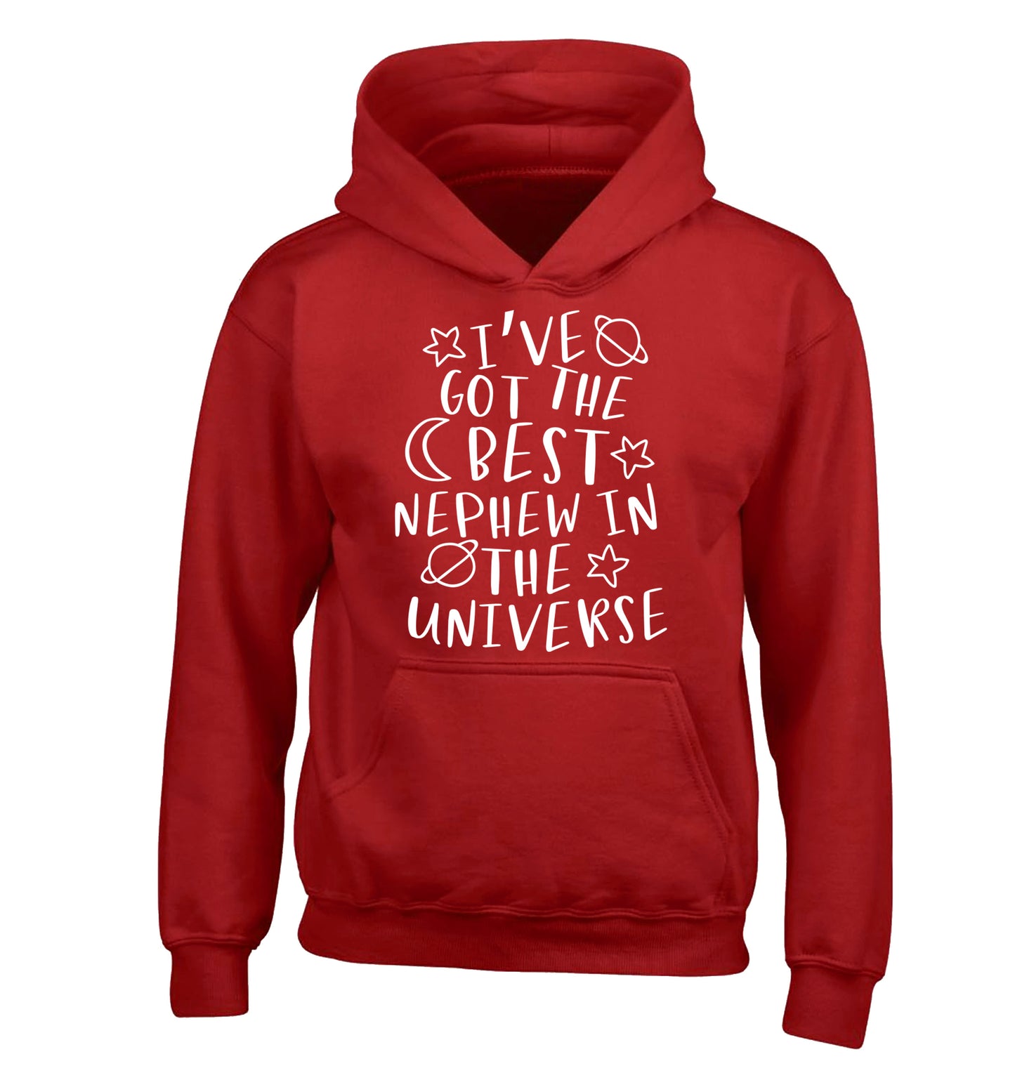 I've got the best nephew in the universe children's red hoodie 12-13 Years