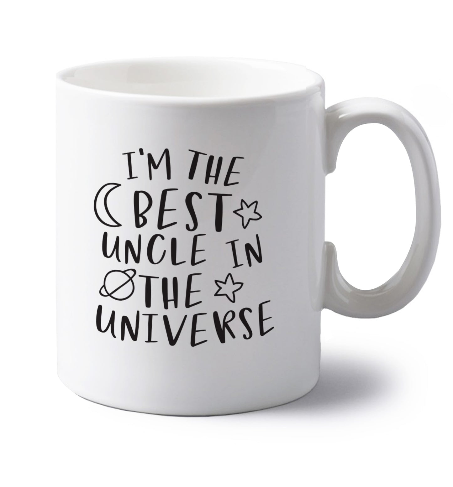 I'm the best uncle in the universe left handed white ceramic mug