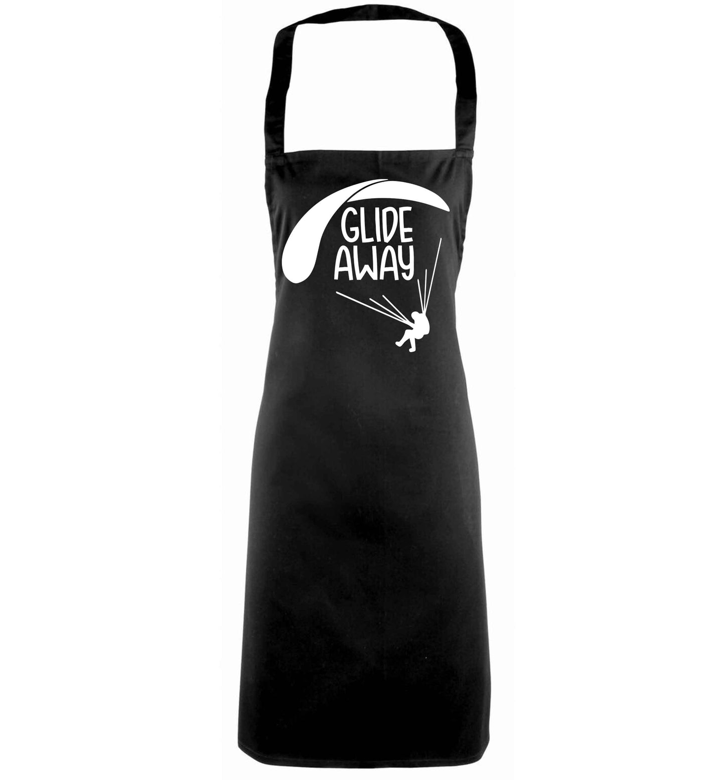Glide away black apron