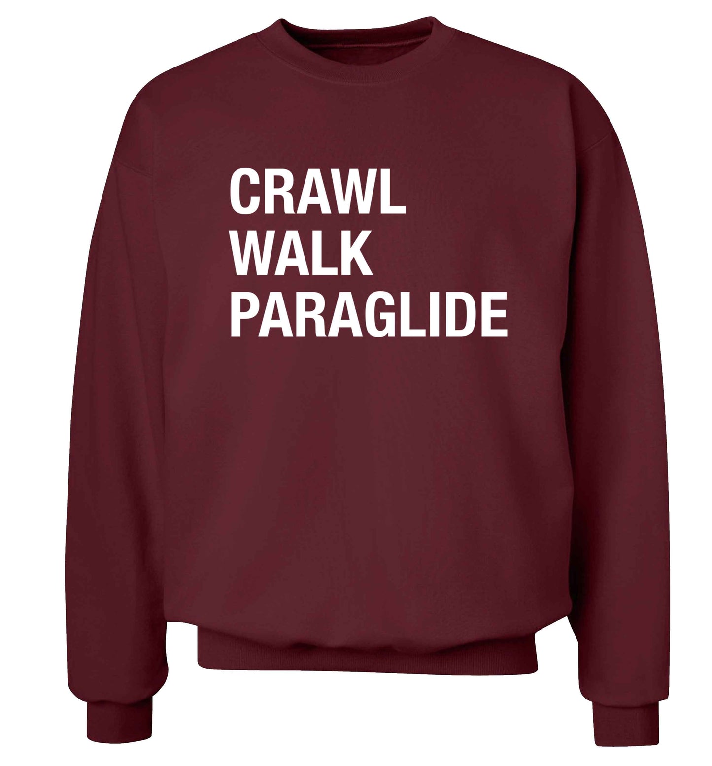 Crawl walk paraglide Adult's unisex maroon Sweater 2XL