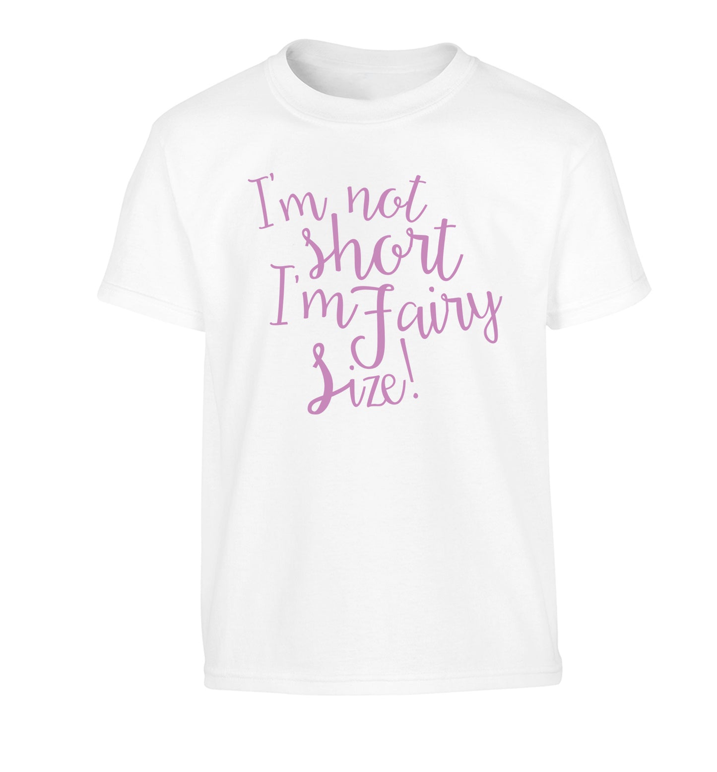 I'm not short I'm fairy sized! Children's white Tshirt 12-13 Years