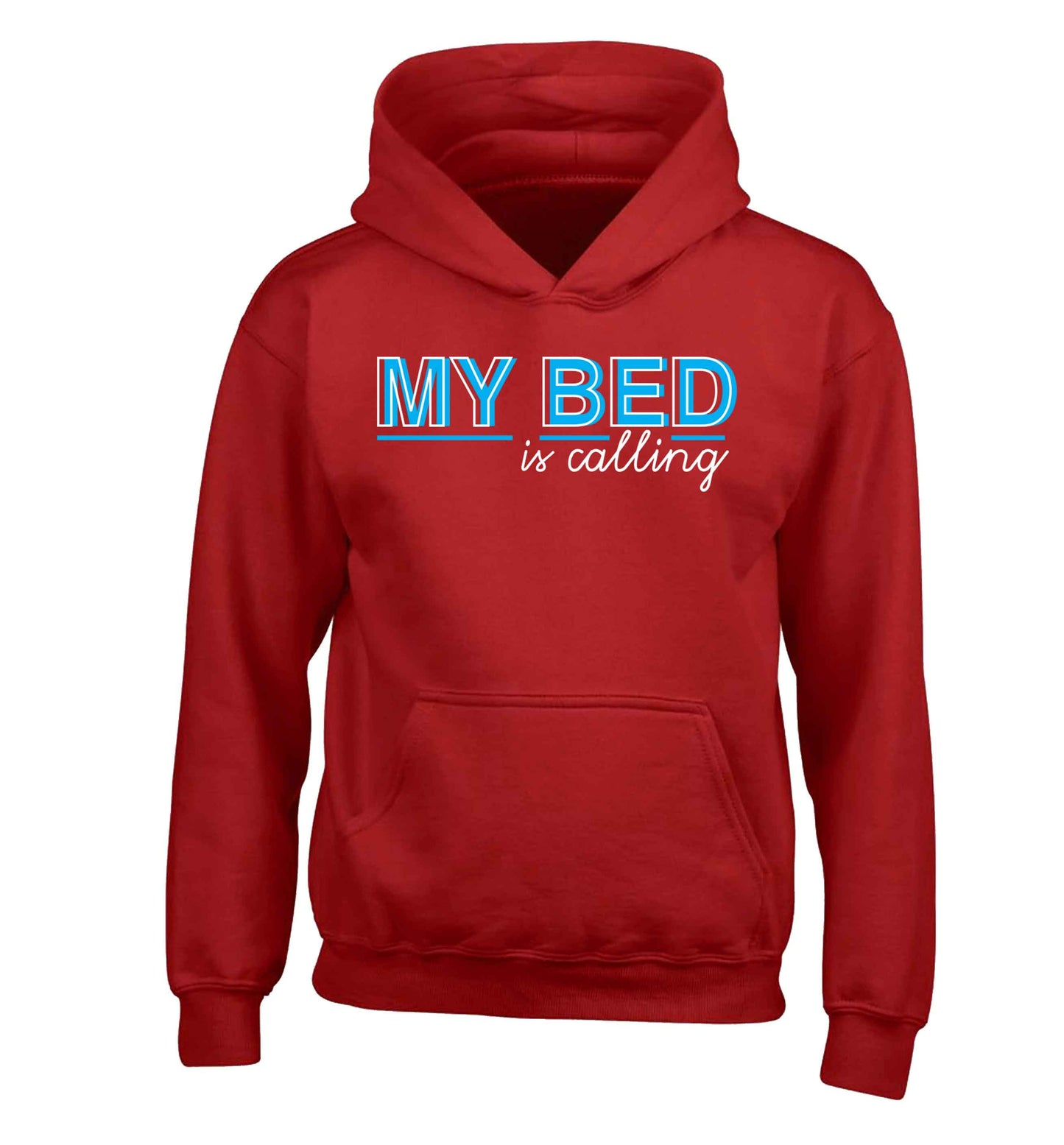 My bed is calling children's red hoodie 12-13 Years