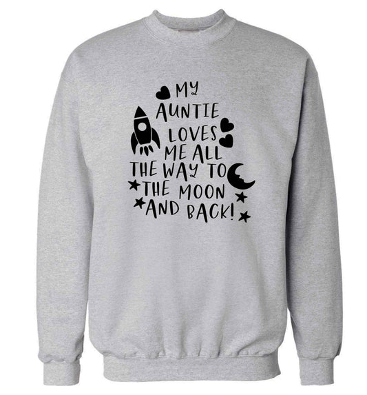 My auntie loves me all the way to the moon and back Adult's unisex grey Sweater 2XL