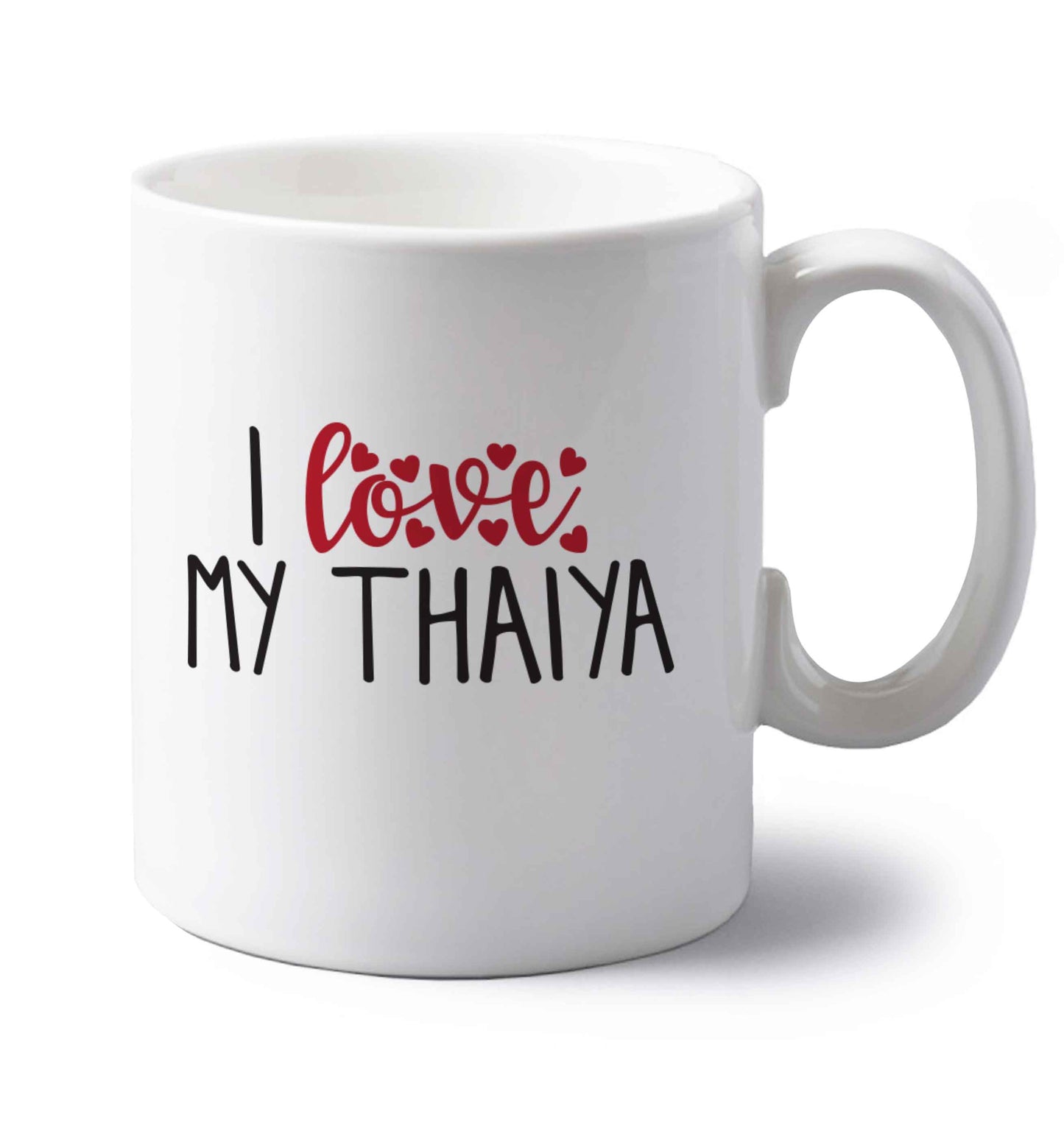 I love my thaiya left handed white ceramic mug