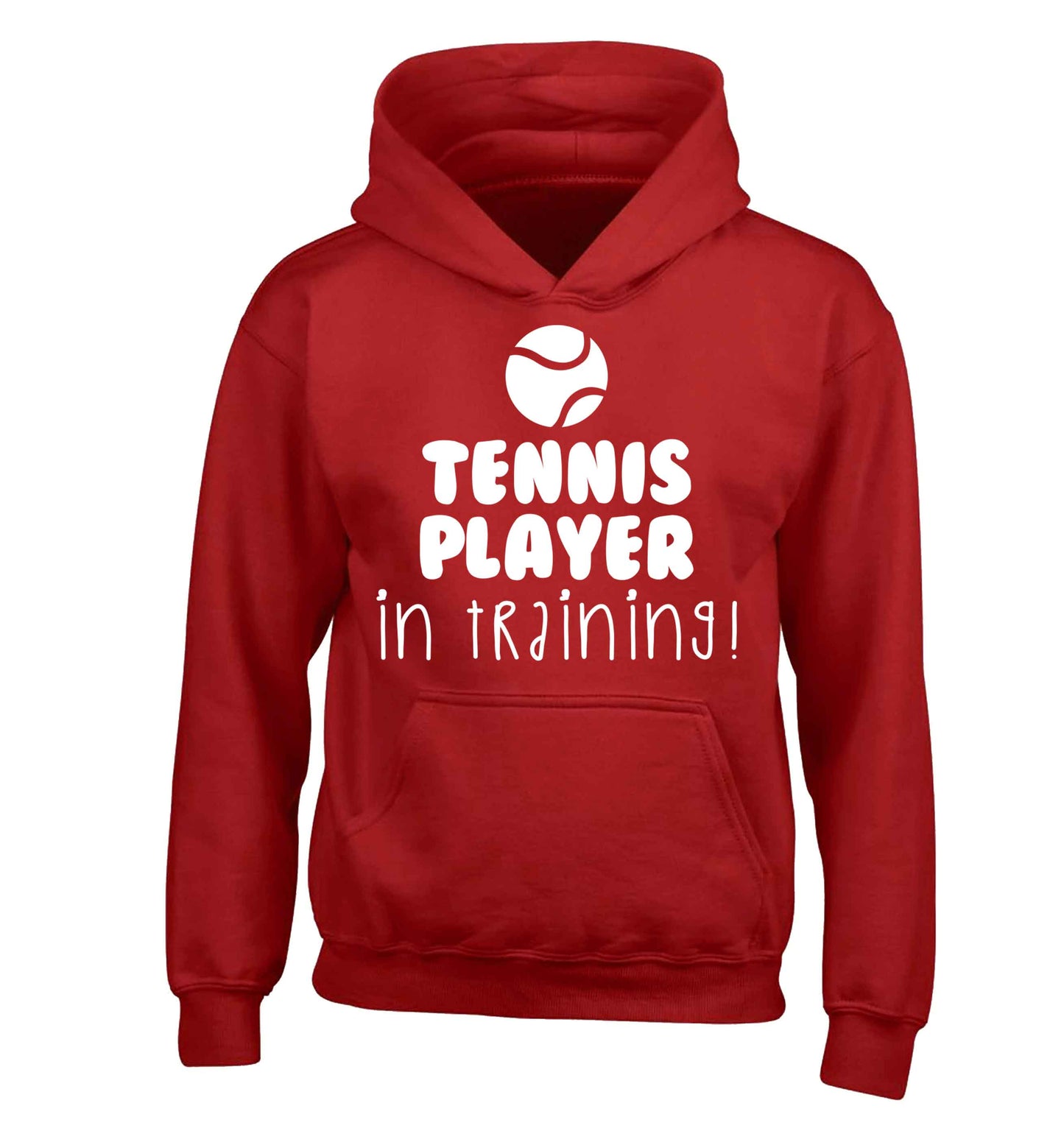 Tennis player in training children's red hoodie 12-13 Years