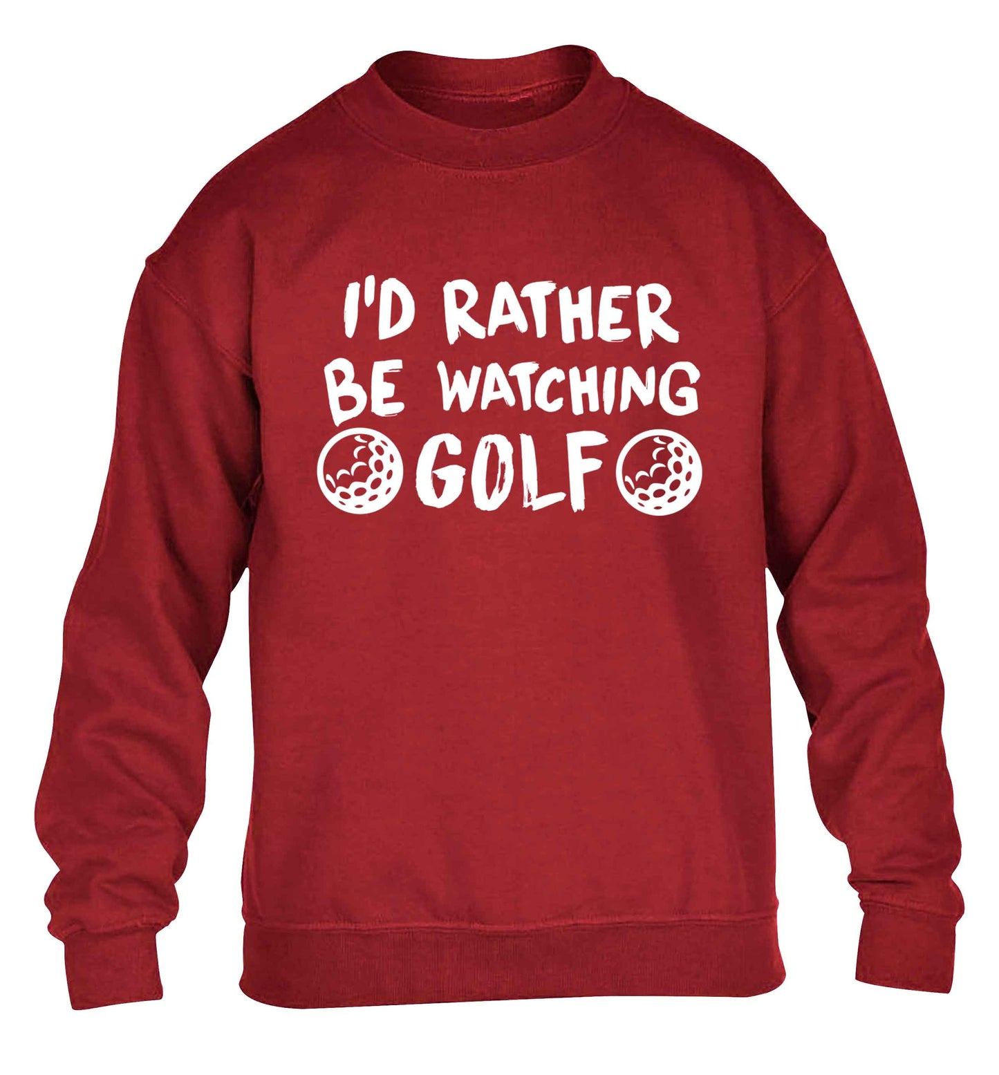 I'd rather be watching golf children's grey sweater 12-13 Years