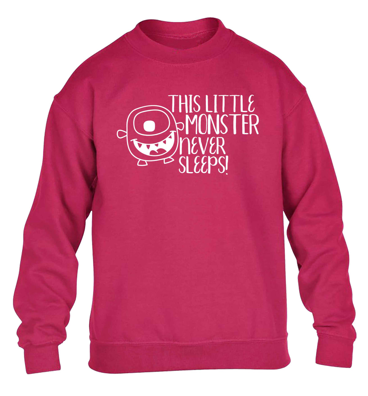 This little monster never sleeps children's pink sweater 12-13 Years