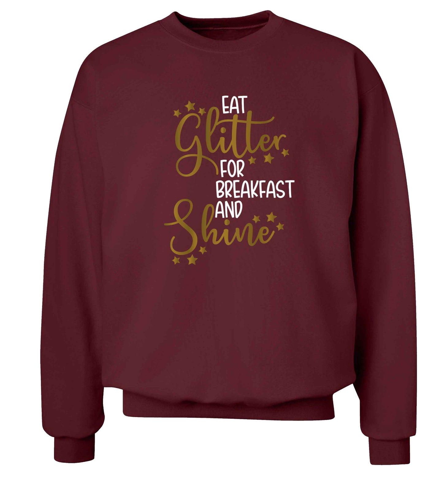 Eat glitter for breakfast and shine all day Adult's unisex maroon Sweater 2XL
