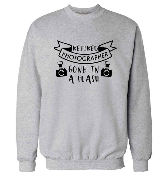Retired photographer gone in a flash Adult's unisex grey Sweater 2XL