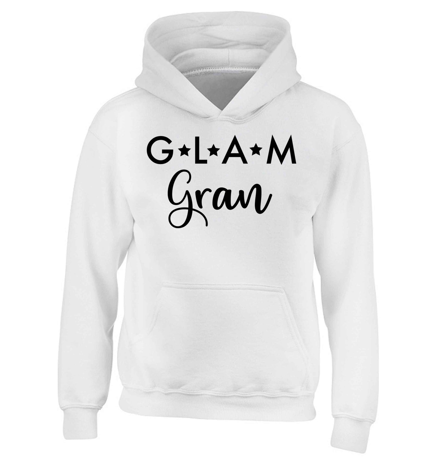 Glam Gran children's white hoodie 12-13 Years