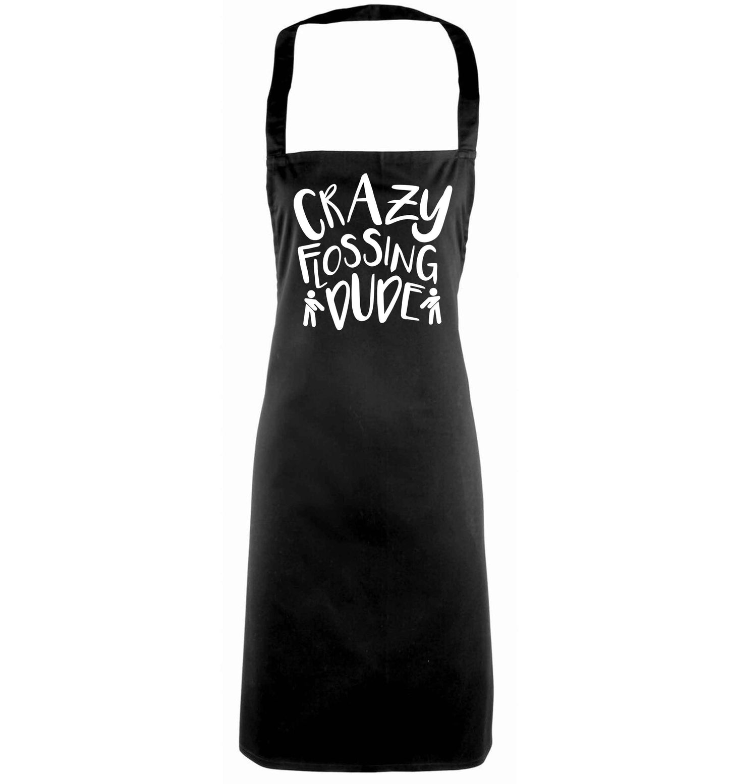 Crazy flossing dude black apron