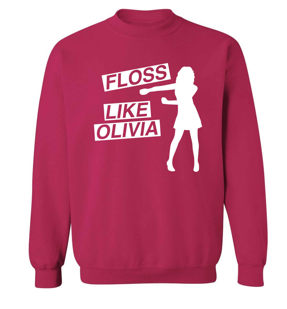 Personalised floss like (female version) Adult's unisex pink Sweater 2XL