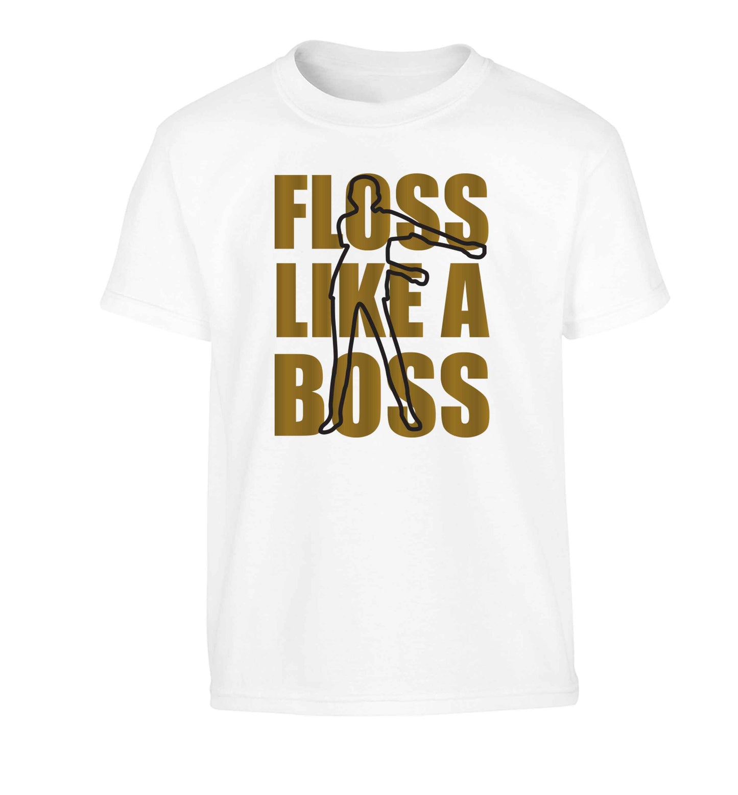 Floss like a boss Children's white Tshirt 12-13 Years