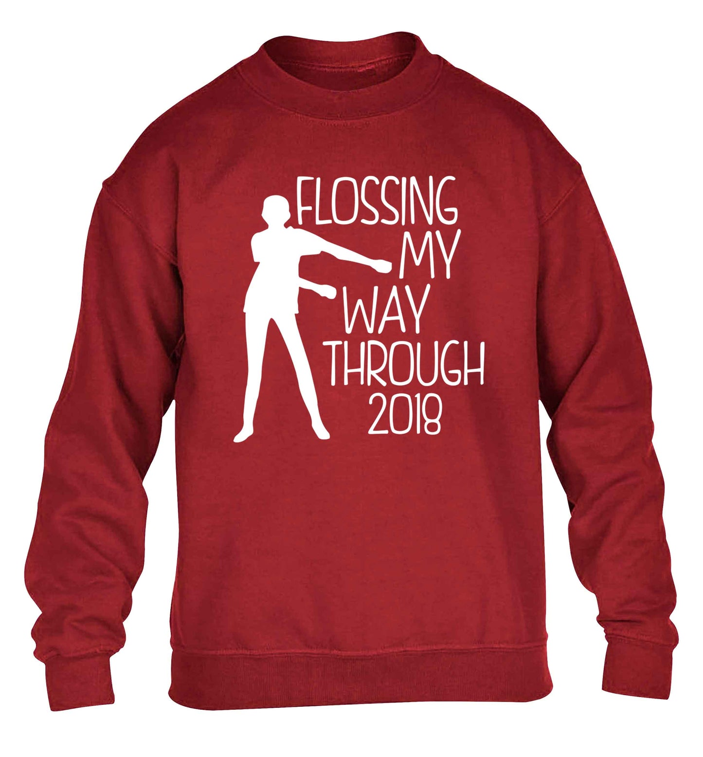 Flossing my way through 2018 children's grey sweater 12-13 Years