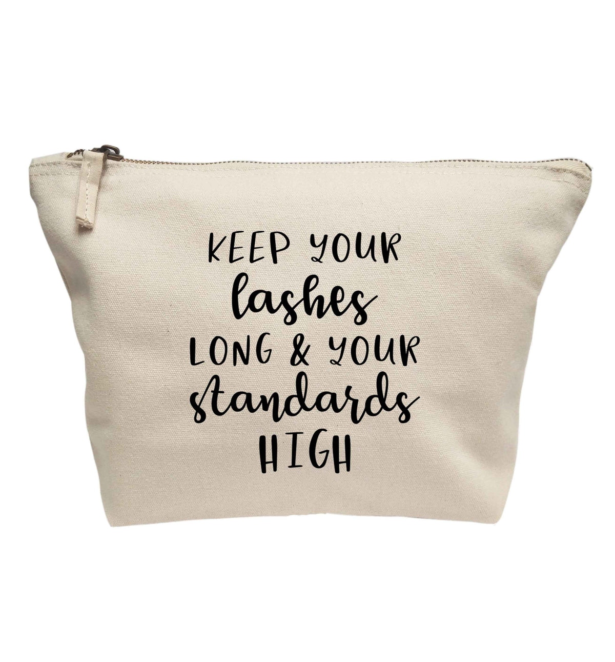 Keep your lashes long and your standards high | makeup / wash bag