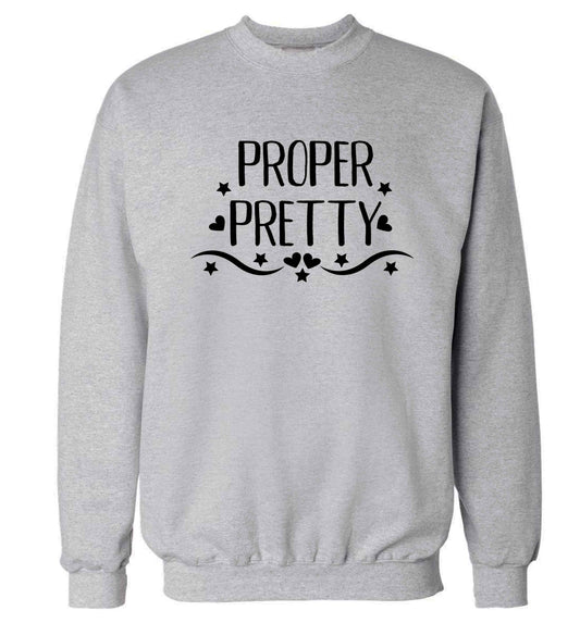 Proper pretty Adult's unisex grey Sweater 2XL