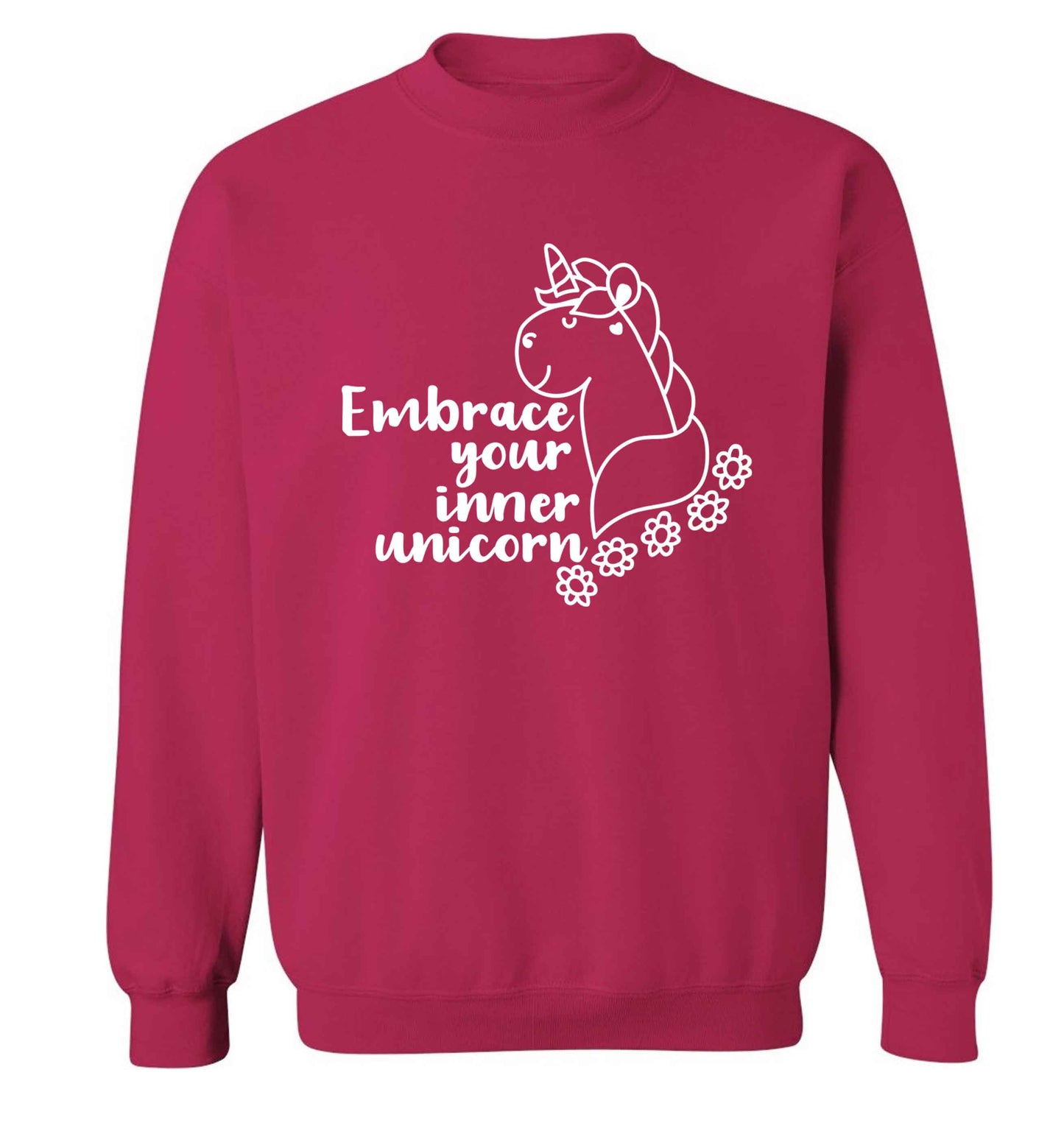 Embrace your inner unicorn Adult's unisex pink Sweater 2XL