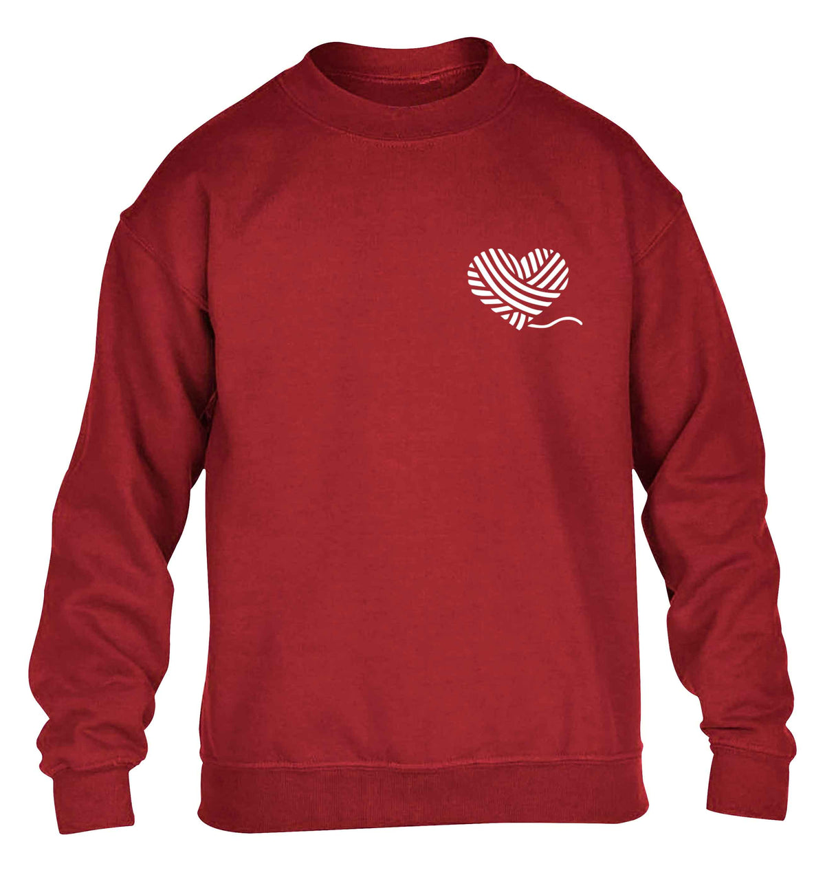 Knitted heart pocket children's grey sweater 12-13 Years