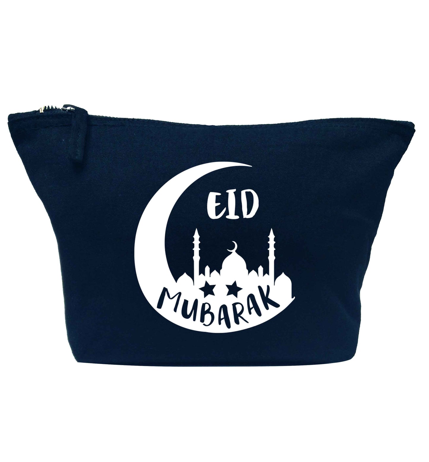 Eid mubarak navy makeup bag